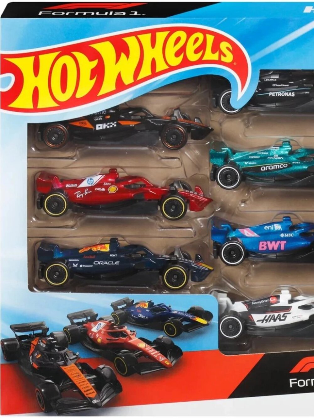 2026 Formula 1 Hot Wheels 10 - F1 2025 Season - 10 Pack Set 1:64